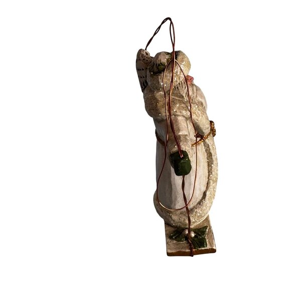 Pamela Schifferl Woodland Snowy Owl Santa Ornament 4½ Inches - Picture 3 of 6